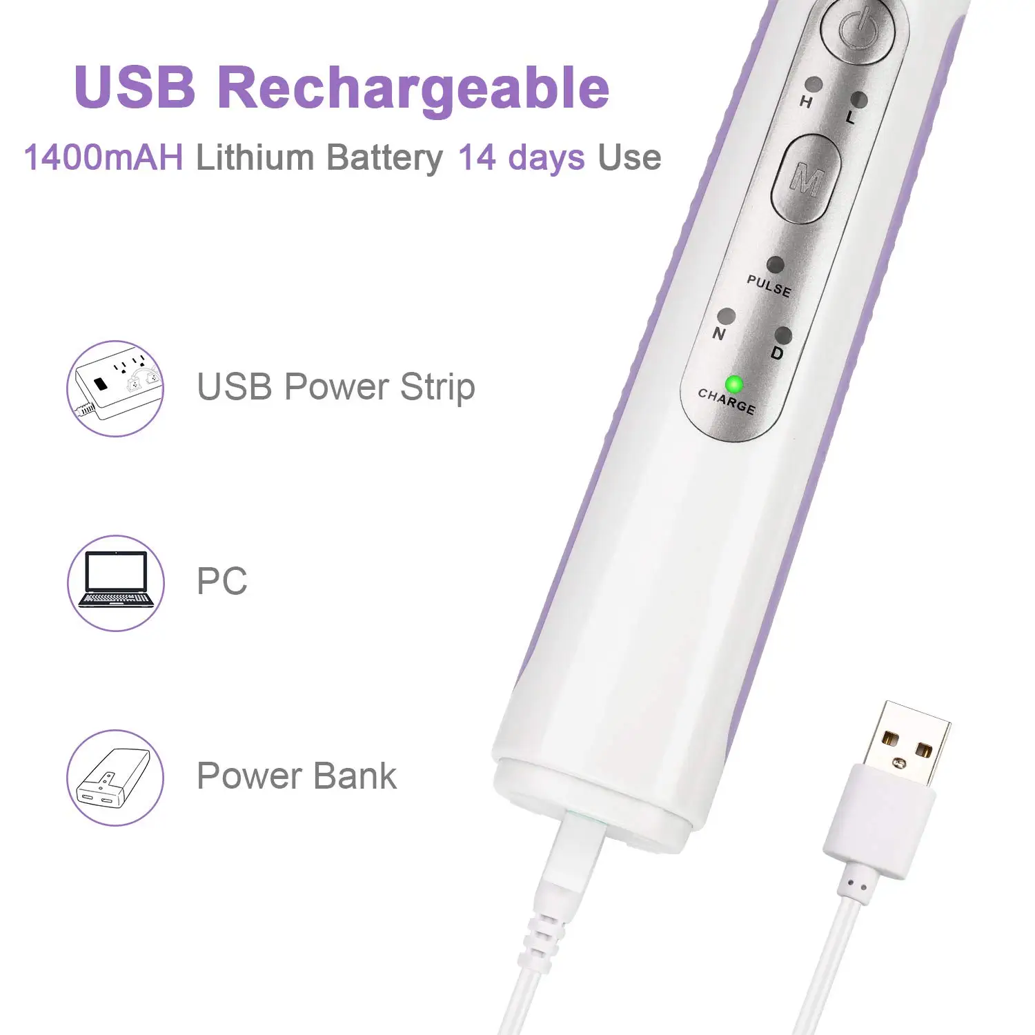 OEM Oral Irrigator USB Rechargeable Water Floss Portable Dental Cordless Water Flosser Jet Irrigator Dental Teeth Cleaner