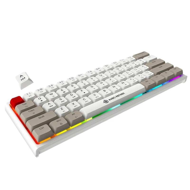 Magic 2021 новая MK26 RGB трехрежимная настоящая механическая клавиатура маленькая легкая