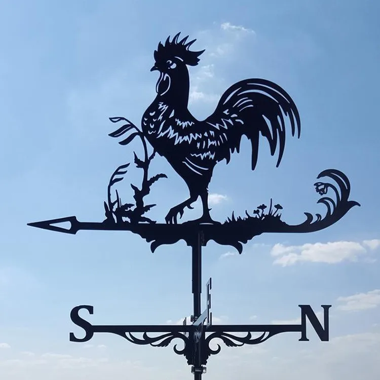Creative Animal Weather Vane Metal Weathervane Garden Stake  Wind Direction Indicator for House Garage Cupola Barn