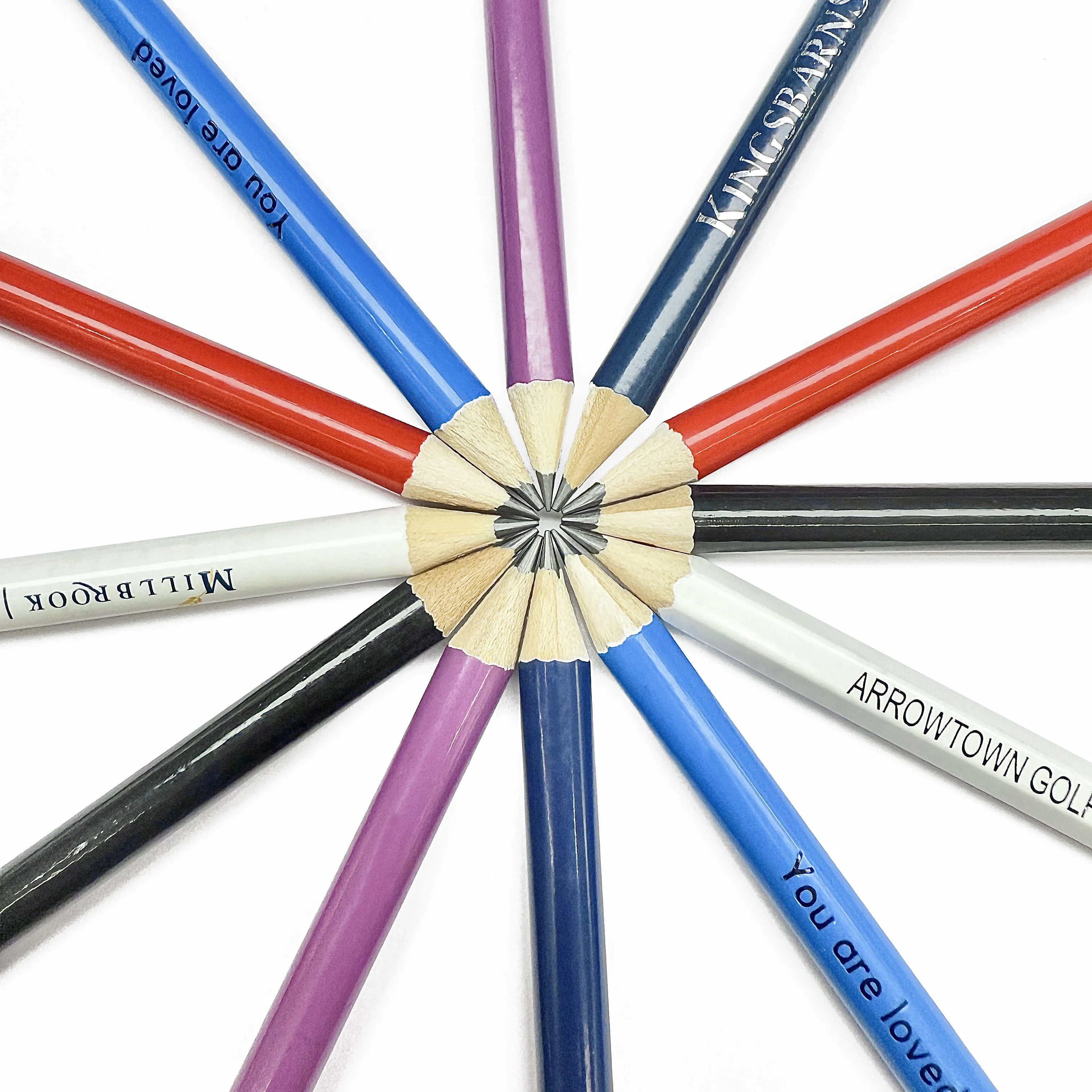 Manufacturer Customized Logo Printing Short Wooden Sport Pencils Bamboo Golf Tees