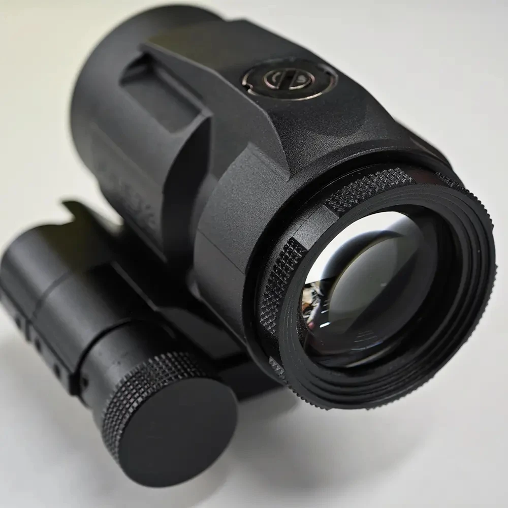 Tactical 3x22mm J3 Compact Magnifier Sight Scope 3X Magnification red dot sight with Push Button Mount Switch to side