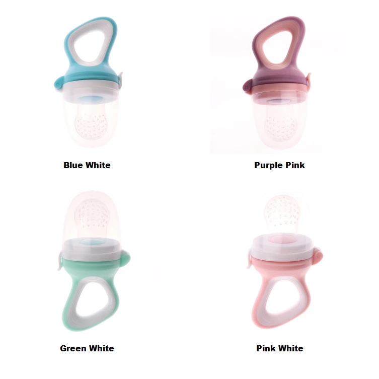 Customized Baby Products Silicone Teething Nipple Infant Fresh Vegetable Fruit Food Feeder Pacifier Baby Puree Feeder