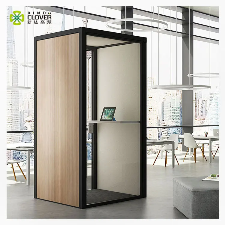 
 Бесшумная Рабочая будка, двухместная Звукоизоляционная телефонная будка, телефонная будка для офиса  