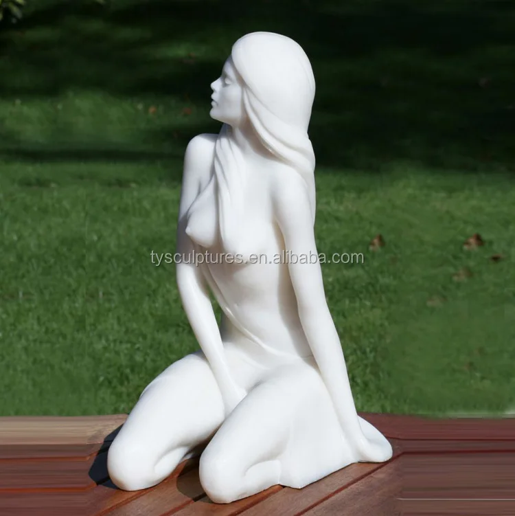Garden life size marble sculpture nude sexy woman white marble erotic statue
