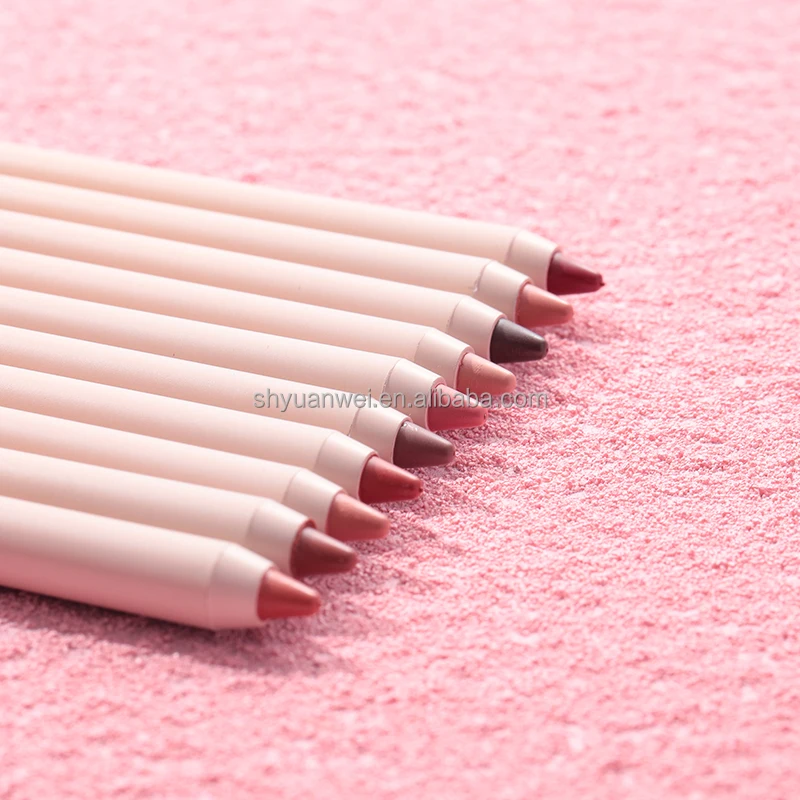 Nude color lip liners custom private label vegan waterproof creamy lip liner
