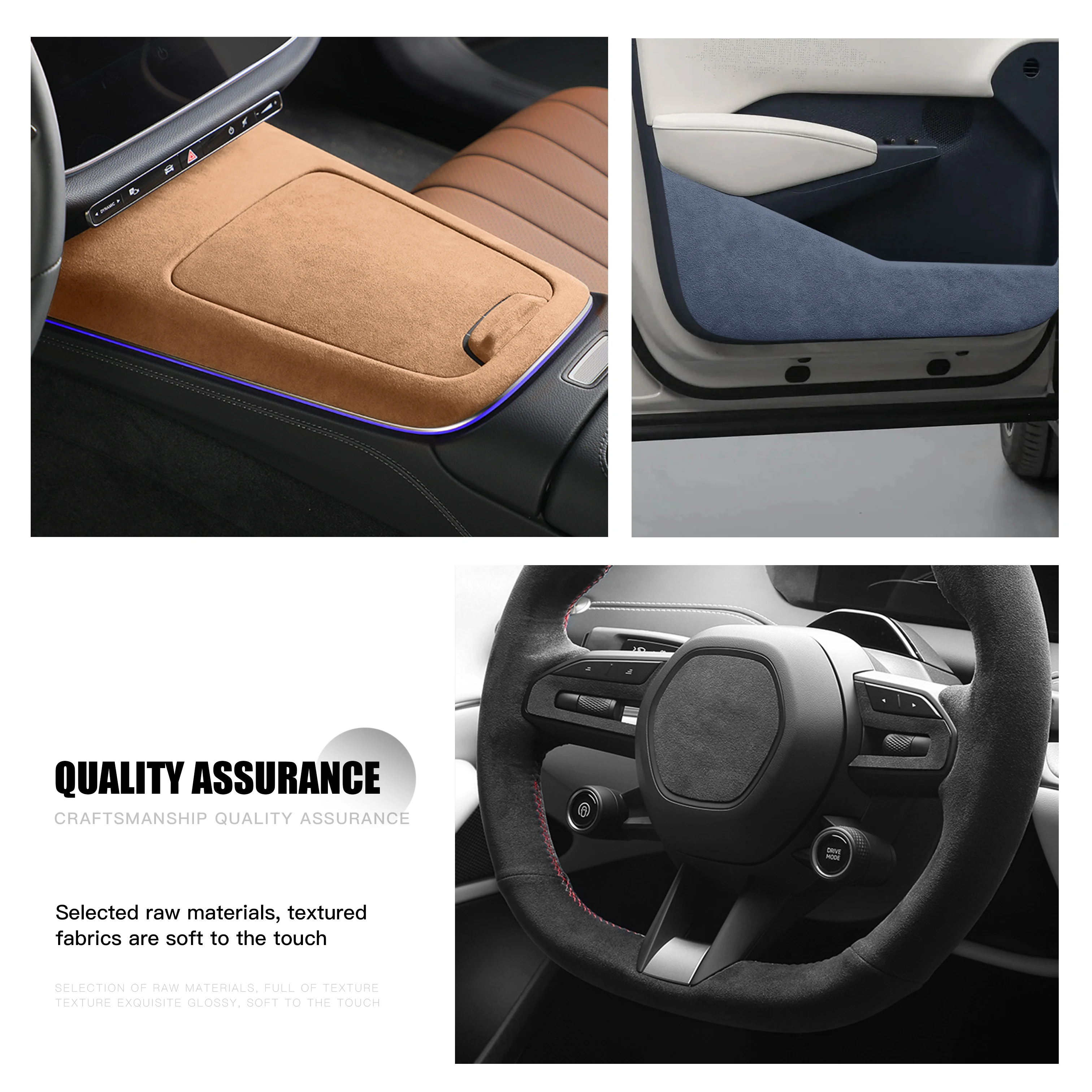 High-end 1.4mm Micro Suede Fabric For Car Steering Wheel Upholstery