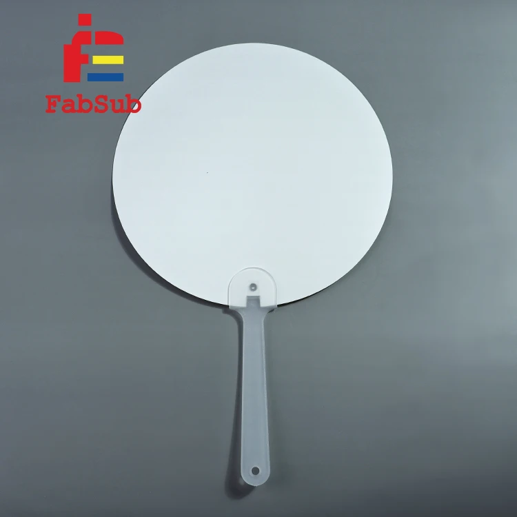 Sublimation Plastic Hand Fan Long Handle Customized PPT Hand Fan Waterproof Sublimation Hand Fan Blanks