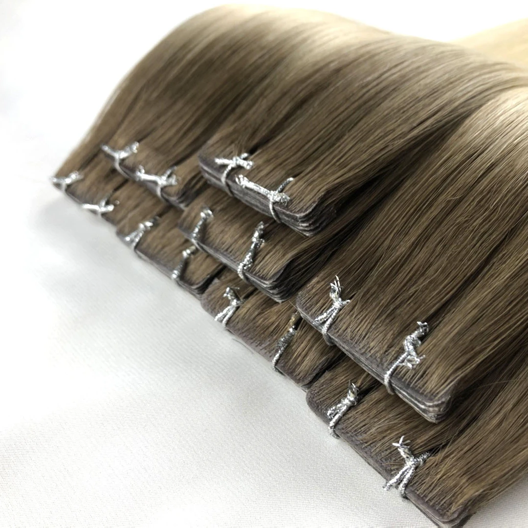 Invisible Seamless Tape Hair Top Quality Russian Cuticle Hair Extensions Injected Tape In Human Hair Extensions