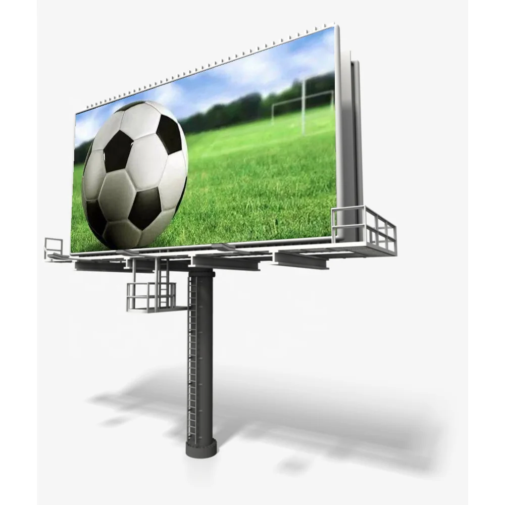 shenzhen factory direct good price outdoor advertising P4 P5 P6 led screens with poles