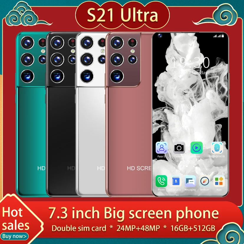 Global Rugged Smartphone S21 Ultra 6800mAh big battery 16GB+1TB  Mobile Phone Night Vision 24MP+48MP Camera Cell Phone