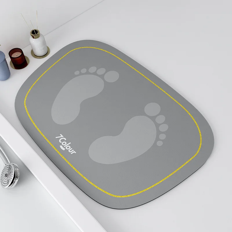 Hot sale 3D Printed Absorbent floor Non-slip Diatom mud carpet rug for bath mat or door mat