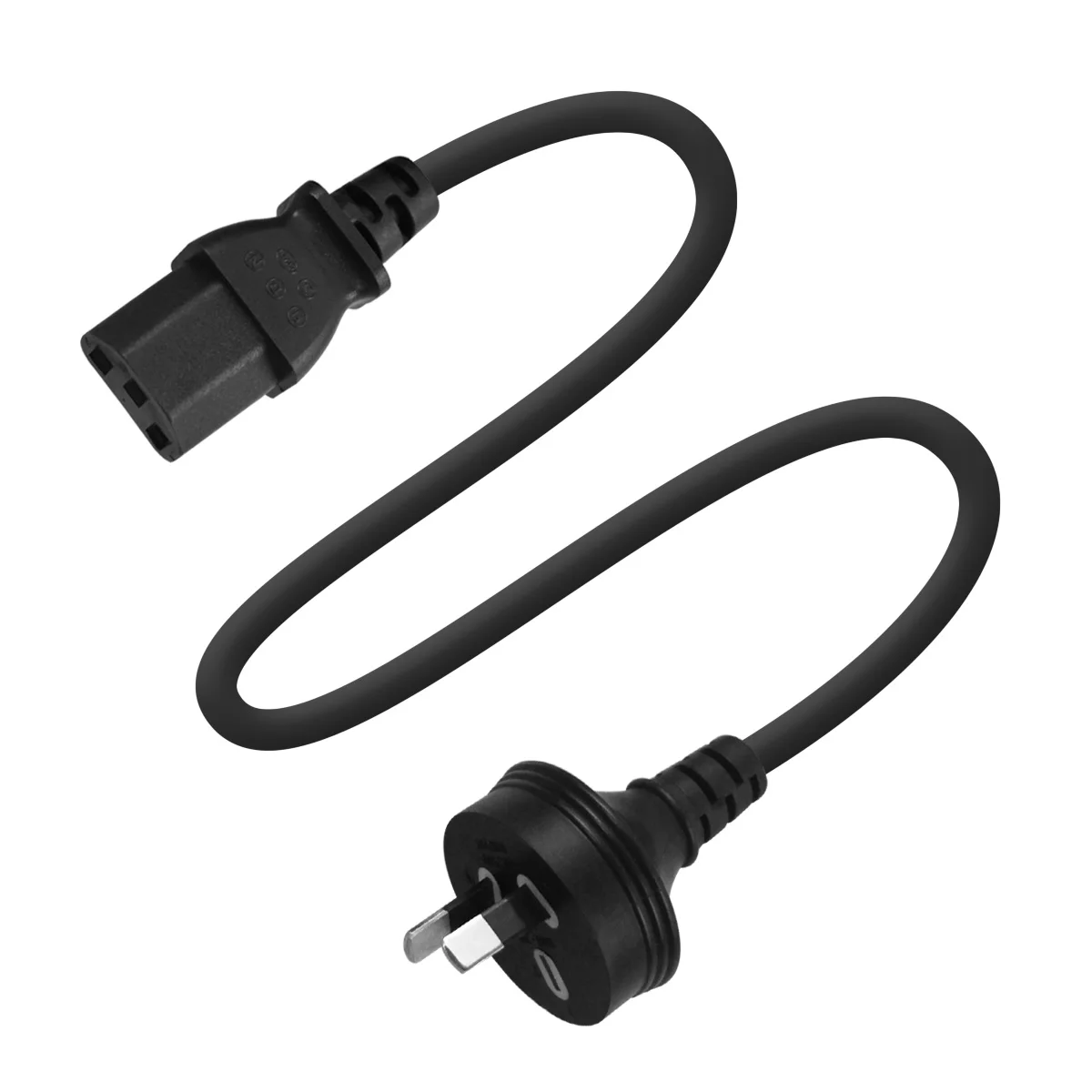 Approved AS / NZS 3112 Standard Australian 10A 250V 3 Pin Mains Lead with New Zealan Plug to Female IEC C13 Britain power cord