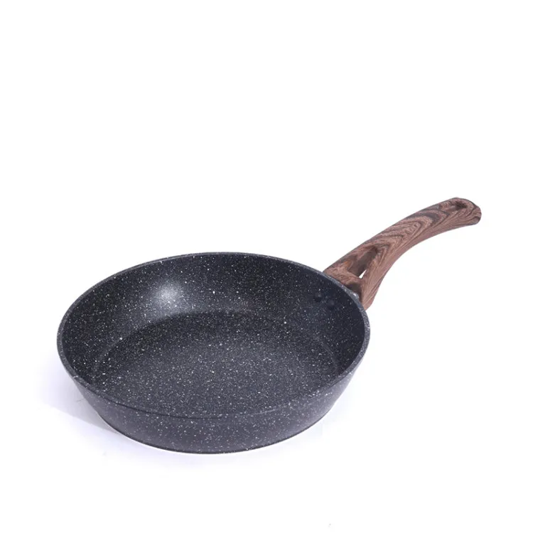 Forged aluminum induction bottom marble coating non stick frying pan cookware pot