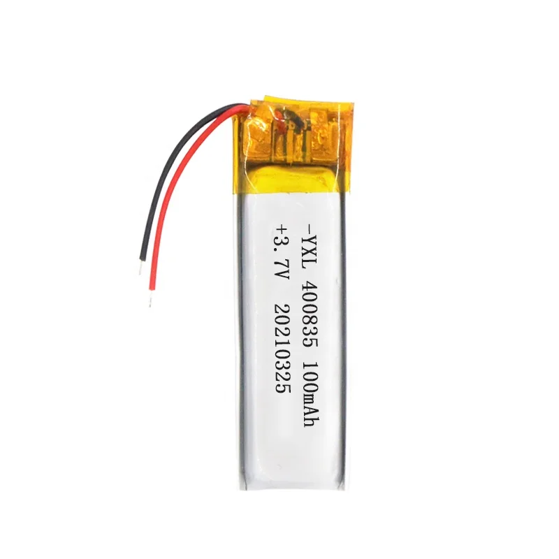 100mAh cell 3.7V polymer lithium battery BT headset lithium battery can be customized YXL400835