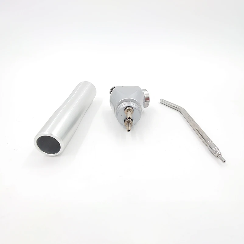 Стоматологический воздушно-Водный шприц с серой прямой трубкой автоклавируемый. С наконечником шприца