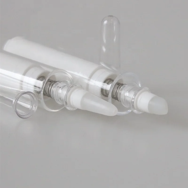 
5ml 10ml PETG Eye Cream Airless Ampoule Bottle for Eye Cream Injection Prefilled Syringe Shaped Tube 
