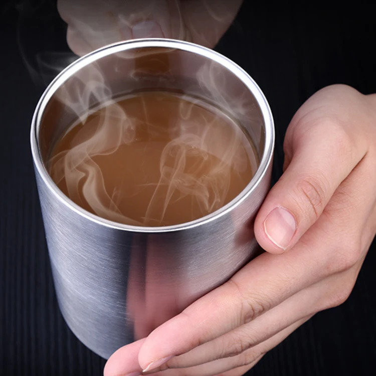 Custom Wholesale 7oz Double Wall Mug Stainless Steel Travel Coffee Mug