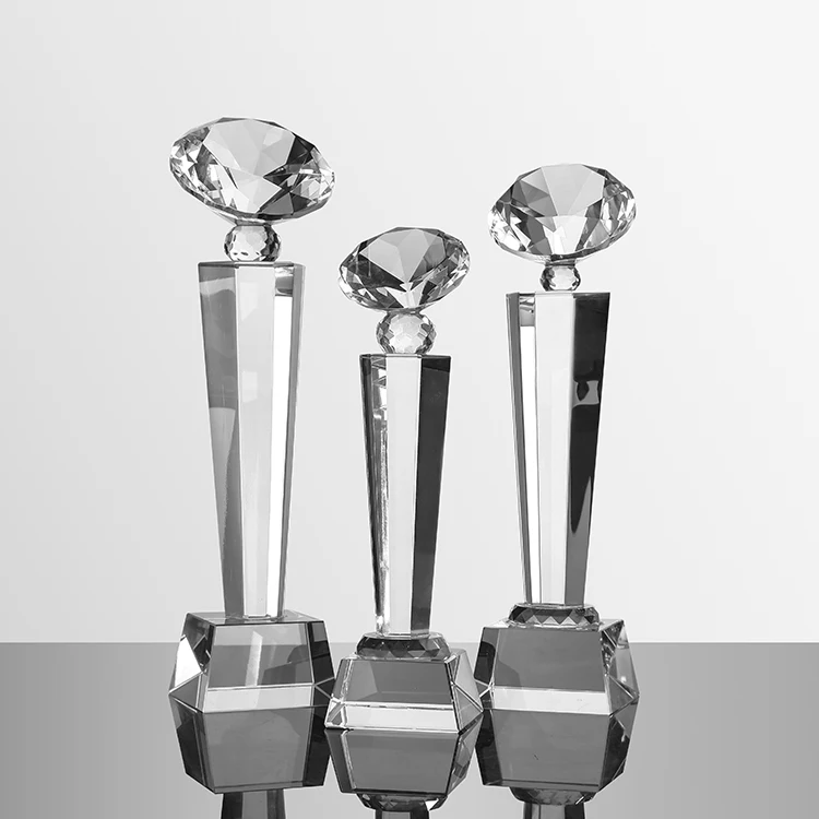 Индивидуальный хрустальный трофей в форме алмаза деловой сувенир подарок с гравировкой логотипа