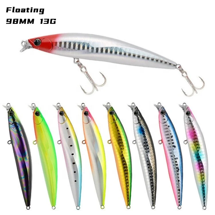 Great Hunting Long Cast Floating Minnow 98MM 13G Artificial Hard Lure Saltwater Freshwater Minnow Pesca Fishing Lure
