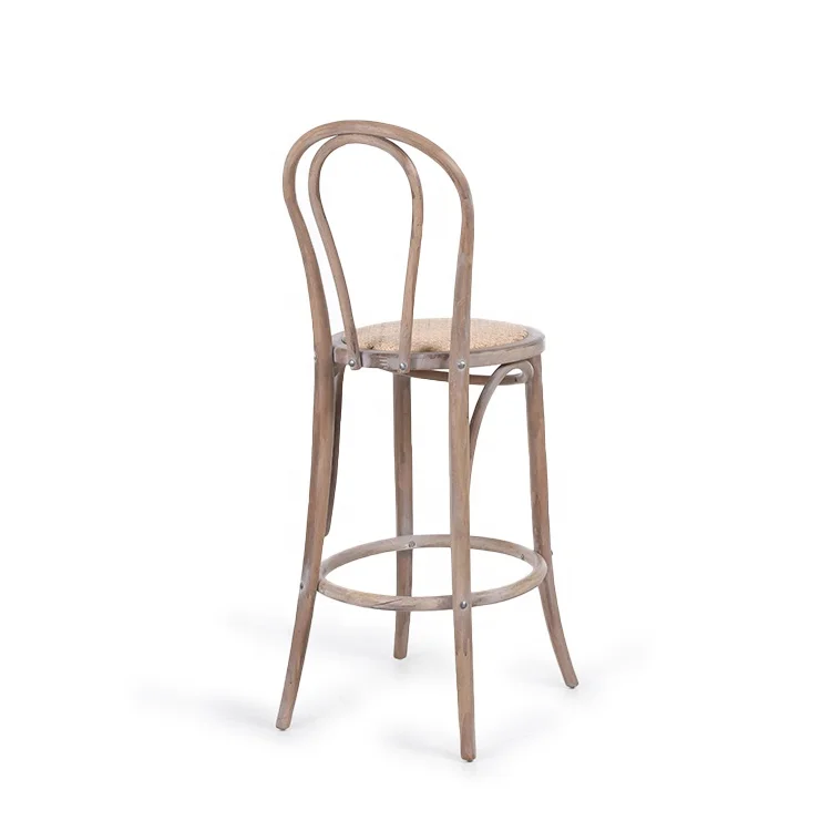 Anji Kaseihomeland Furniture Chinese Toon Vintage Rattan High Counter Bar Stool Set