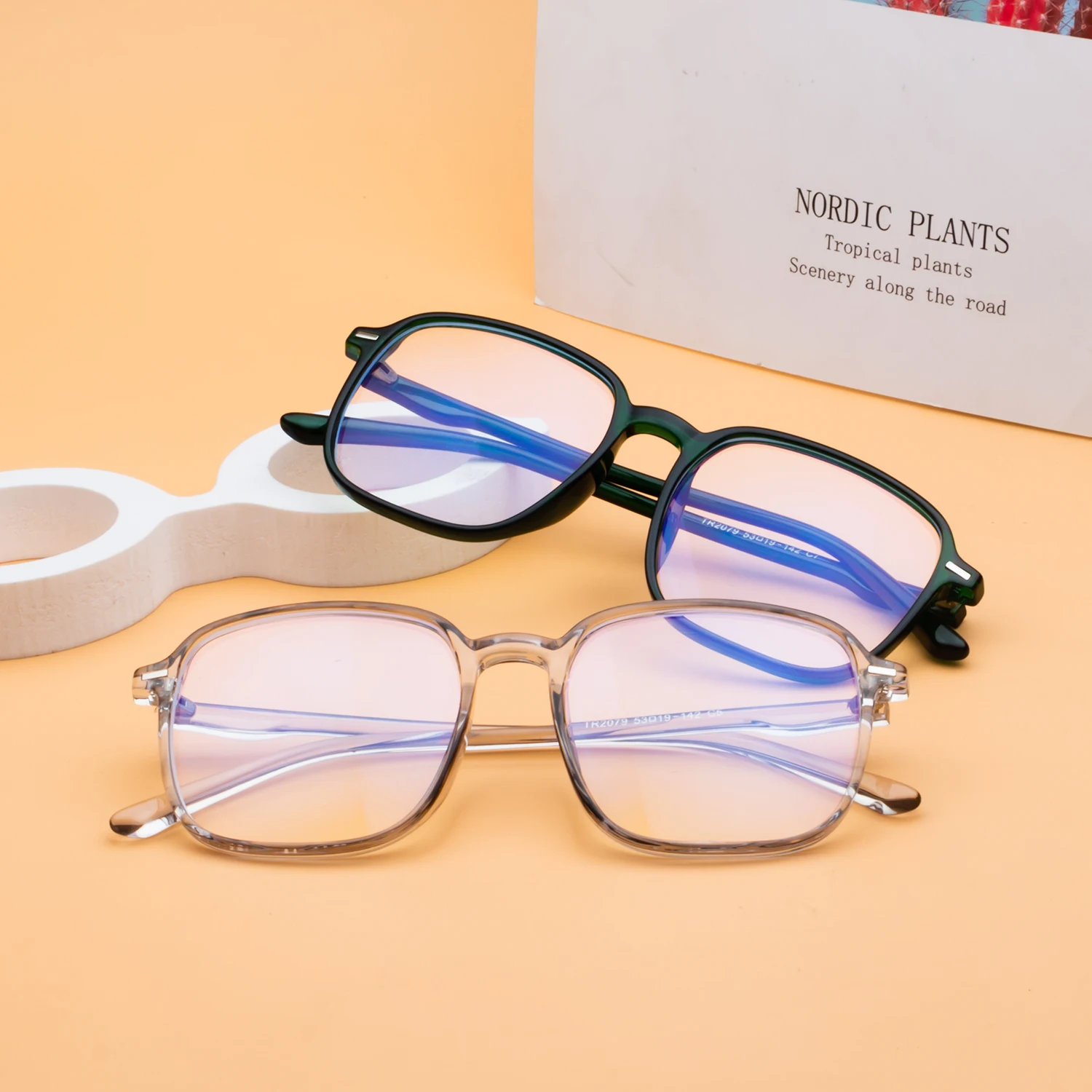 BLONGU TR90 frame Computer Game Glasses Eyeglasses Frame Blue Light Blocker Glasses for Women Men f