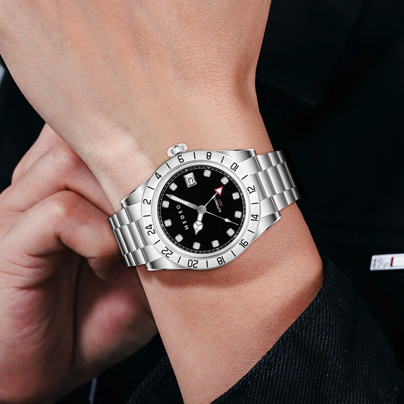 sapphire crystal automatic 316 stainless steel luxury mechanical watch for men fashion business analog mechanical watches luxury