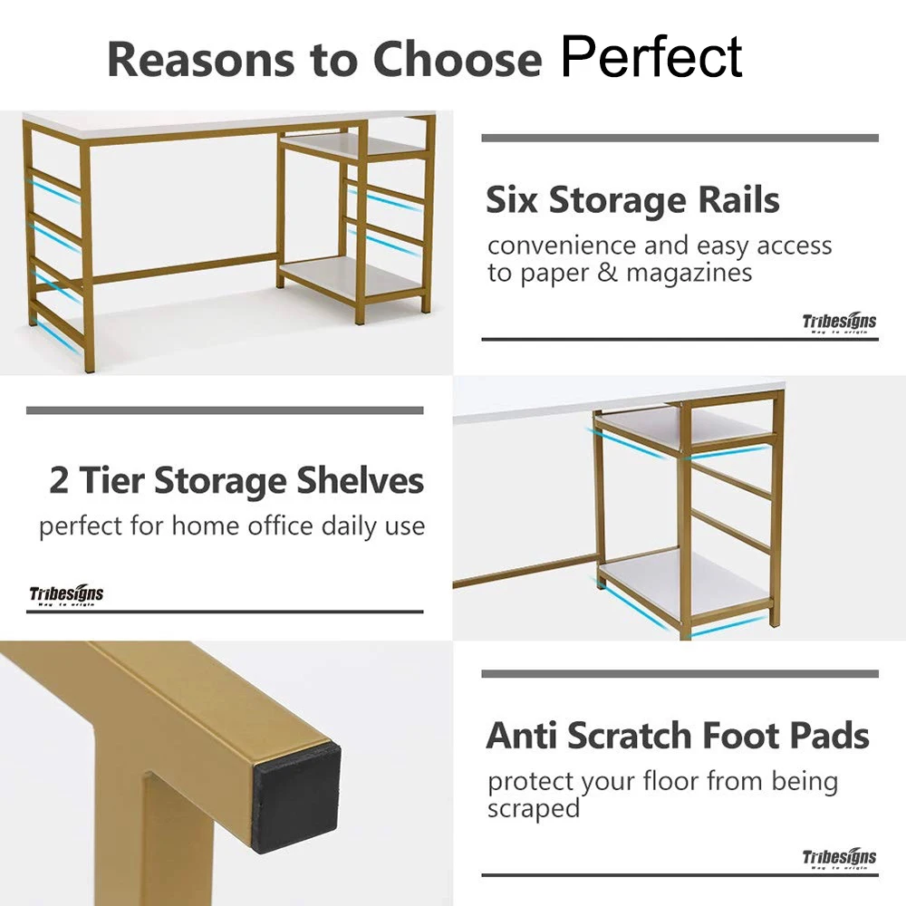 Hot Sale Metal Frame Writing Desks Office Home Working Study Table l shaped computer desk