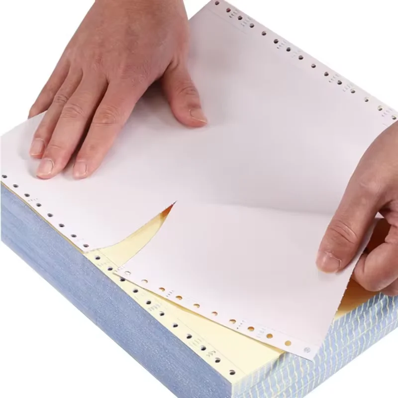 Recommend Invoice Bill Self-copy Paper Blue Image 75*75 NCR Carbonless Paper Rolls