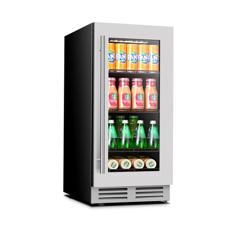 85L New Design Modern Steel built-in or freestanding Beverage Bottle  Cooler Fridge