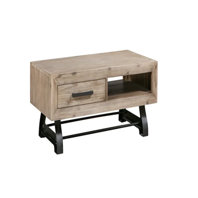 Modern Luxury Solid MDF Wooden Bedroom Coffee Table with 1 Drawer for Living Room or Dining from Vietnam Manufacturer