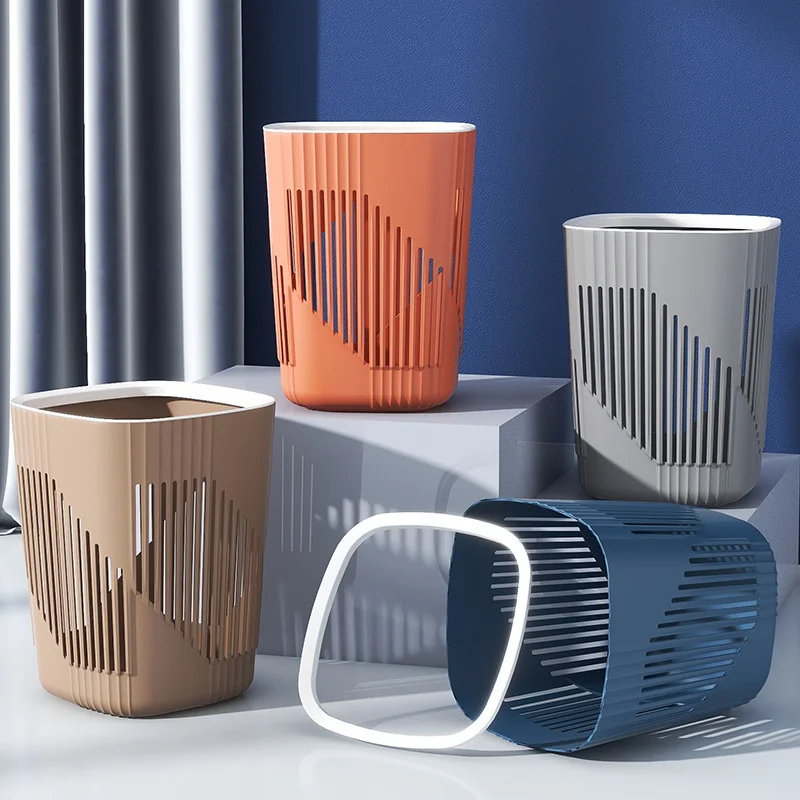 Manufacture Quality Kitchen Plastic Large Capacity Trash Can Bin Modern Garbage Trash Bin for Bathroom