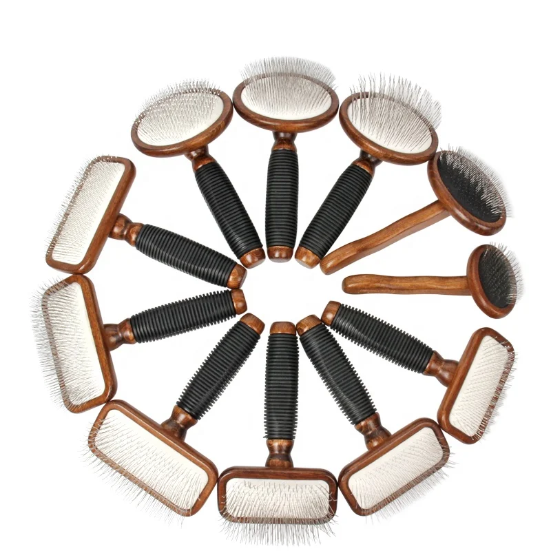 
Factory Wholesale Classical Style Upscale Cat Hair Brush Pet Dog Grooming Slicker Brush 