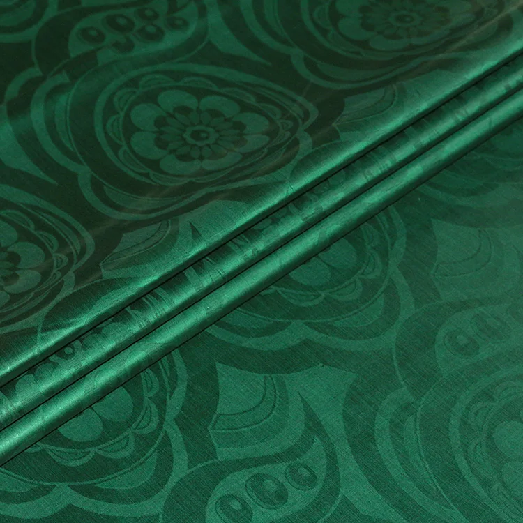 Зеленая Дамасская шадда базин богатая итальянская парча африканская одежда хлопчатобумажная ткань