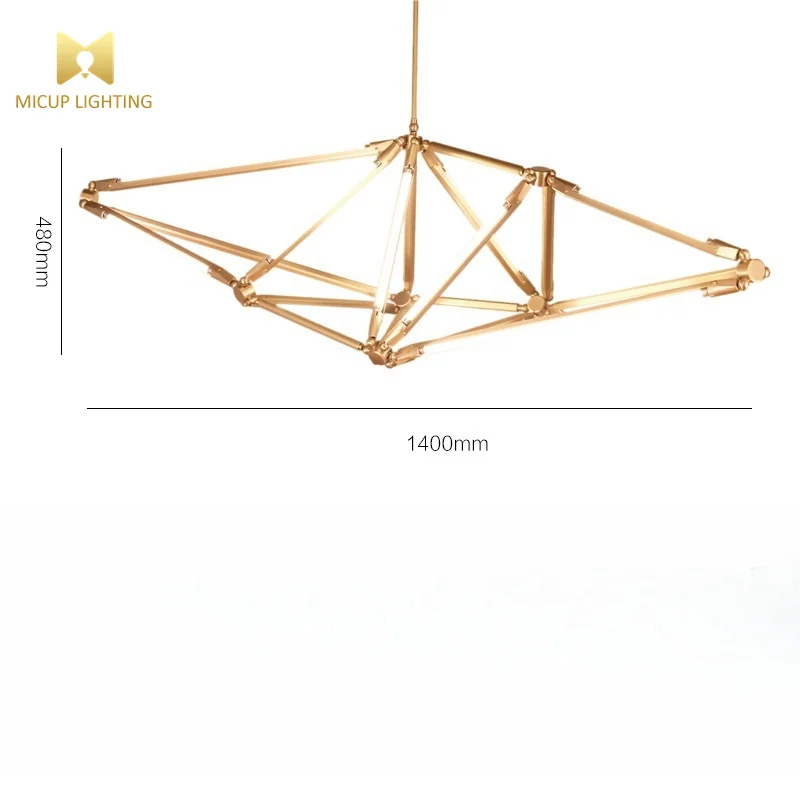 Postmodern Neoclassical Creative Nordic Minimalist Personality Style Lamp Tube Chandelier For Living Room And Dining Room