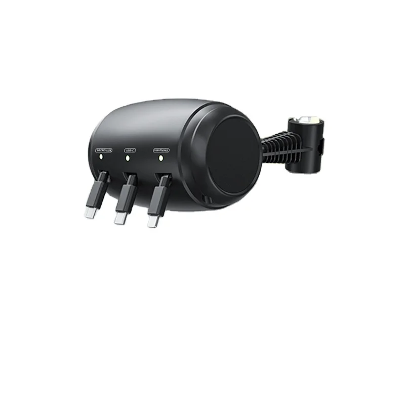 Wholesale OBSHI 2020 Car Taxi Headrest Backseat 3 in 1 Power Charging Station Car Charger Type C Micro USB for phone taxi