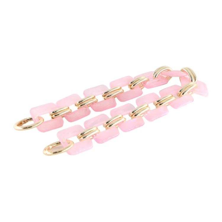 Fashionable Marble Color Lady Handbag Hardware Handle Decorative Chain Cross Body Clutch Bag Chains