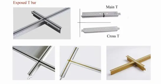 2025 Hot Wholesale Factory Direct Good Quality Bulk t bar suspended profile exposed suspended ceiling t grid