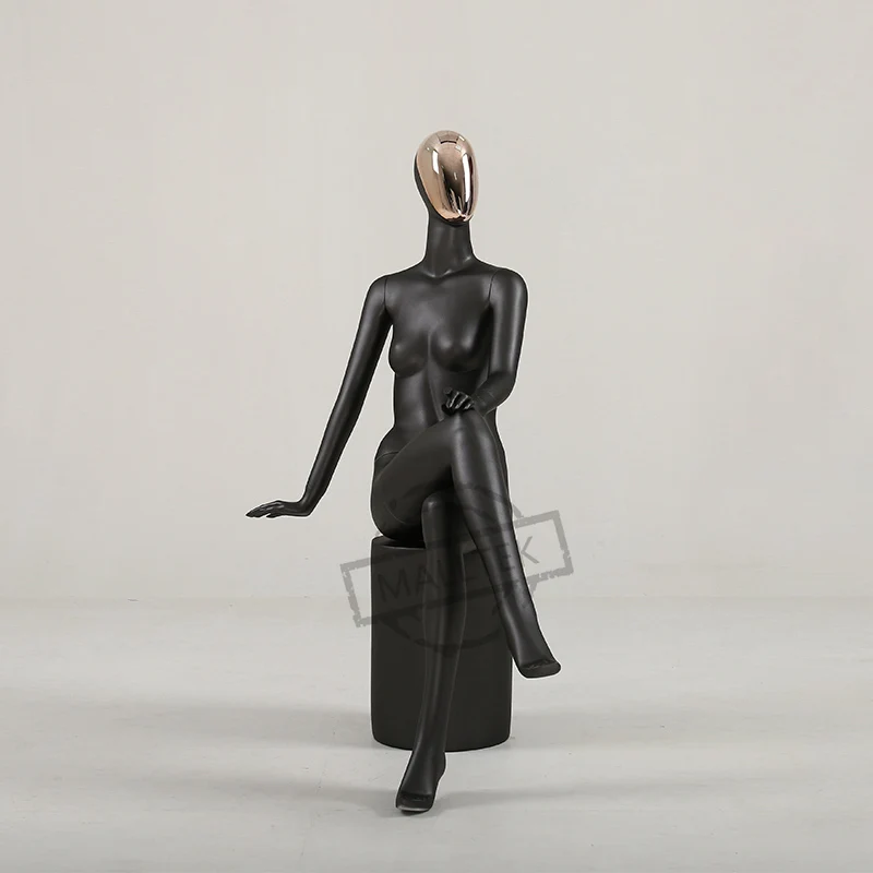 Fashion Electroplated face fiberglass Female Mannequin Full-Body Model
