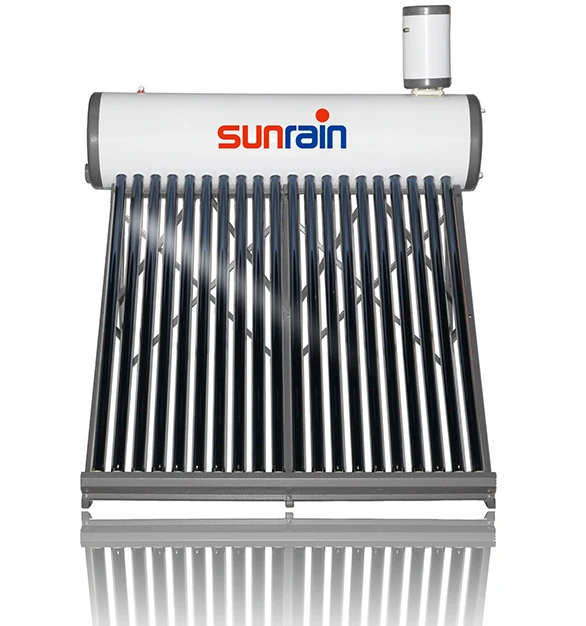 Sunrain wholesale galvanized steel Evacuated Tube Direct-Plug Pre-heated Pressure Solar Water Heater