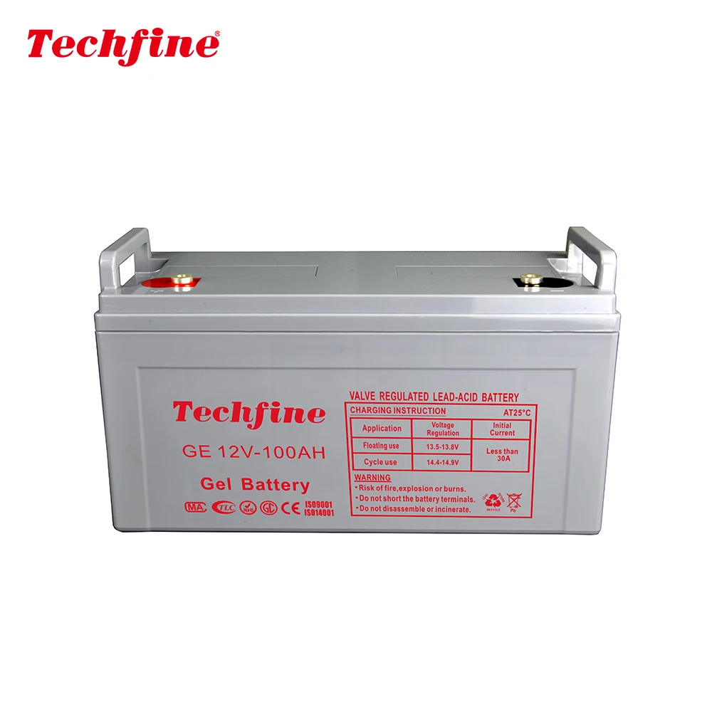  Techfine 12 В 100 Ач солнечная батарея полимерная гелевая свинцовая для электрических