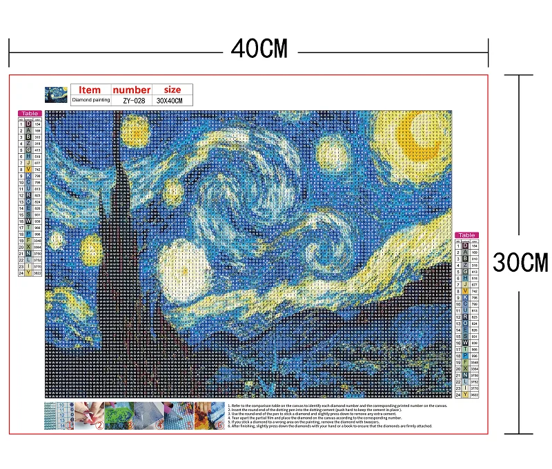 Pictures Custom Design Wholesale 5D Diy Resin Diamond Painting Kits Full Drill Premium Diamond Dot Painting Art Set