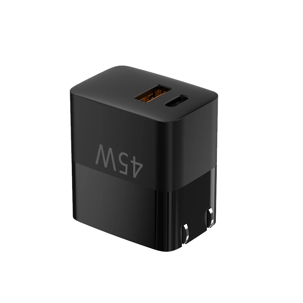 Greatpower Заводская поставка 45 Вт технология GaN PD QC 2 порта дорожное настенное зарядное устройство адаптер складной GaN 45 Вт