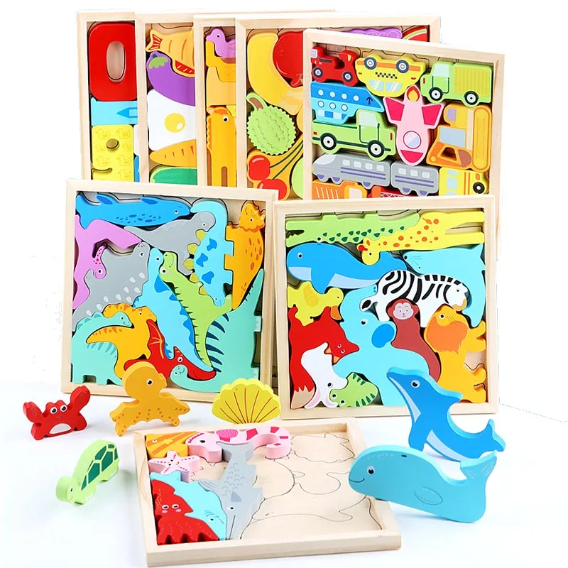 Customized Color early learning letters alphabet geometry Digital Shape Cognition wooden puzzle preschool educational toys