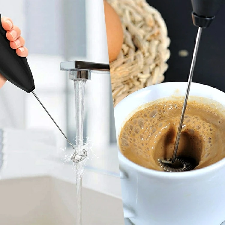 Battery Operated Electric Foam Maker Automatic Handheld Milk Matcha Frother Motor Former for Coffee Latte Cappuccino