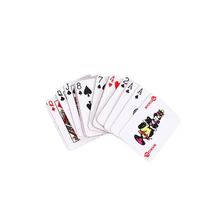 Custom Mini Promotional Poker Playing Card Gift Customized 56Pcs Poker Card Game Clear Cards