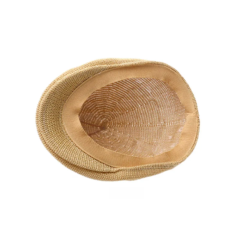 
Men Handmade Straw Newsboy Caps Ivy Hats Summer 