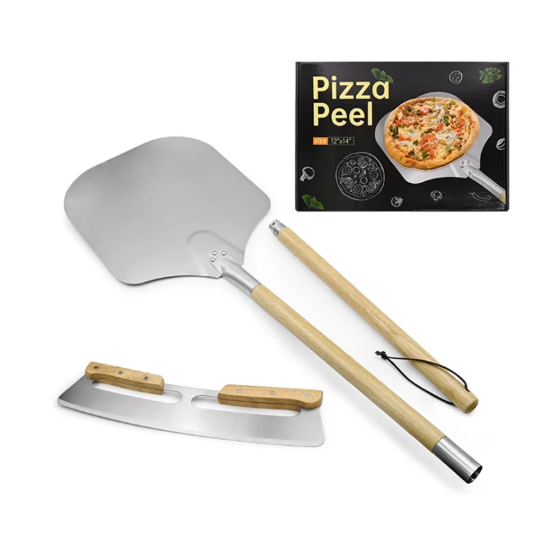 Popular Design Handle 7 8 9 Inch Short Turning Long Stainless Steel Pizza Peel
