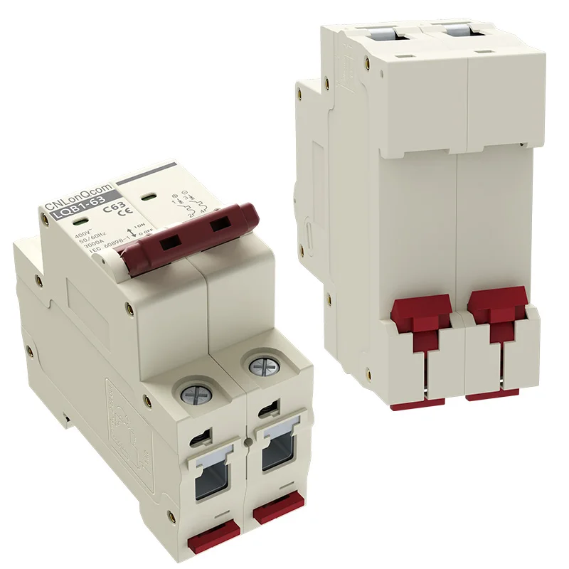 CNLonQcom Factory Price MCB Manual Reset Mini Circuit Breaker 1P 2P 3P 4P 400V 16A 20A 32A 40A 63A 125Amp With CE For AC circuit