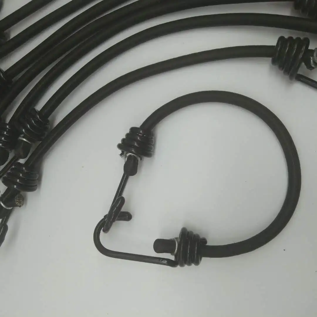 Factory Supply  High quality  Elastic Strap Bungee Cord With Metal Hooks