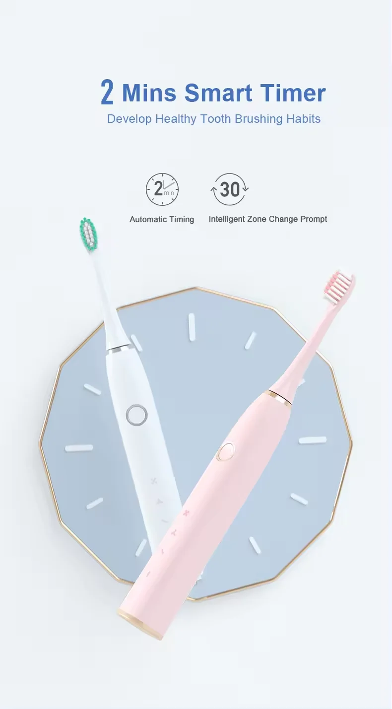 Sonic whitening smart automatic tooth brush for hotel home and travel use personal oral care electric toothbrush